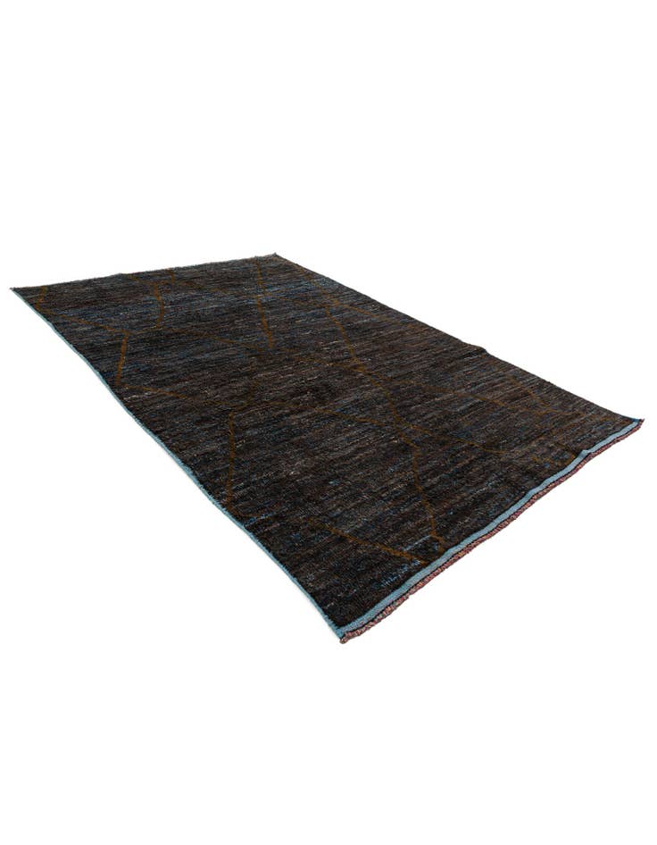 Detail image of 5' 10 x 8' 9 Hand Knotted Moroccan Wool Rug