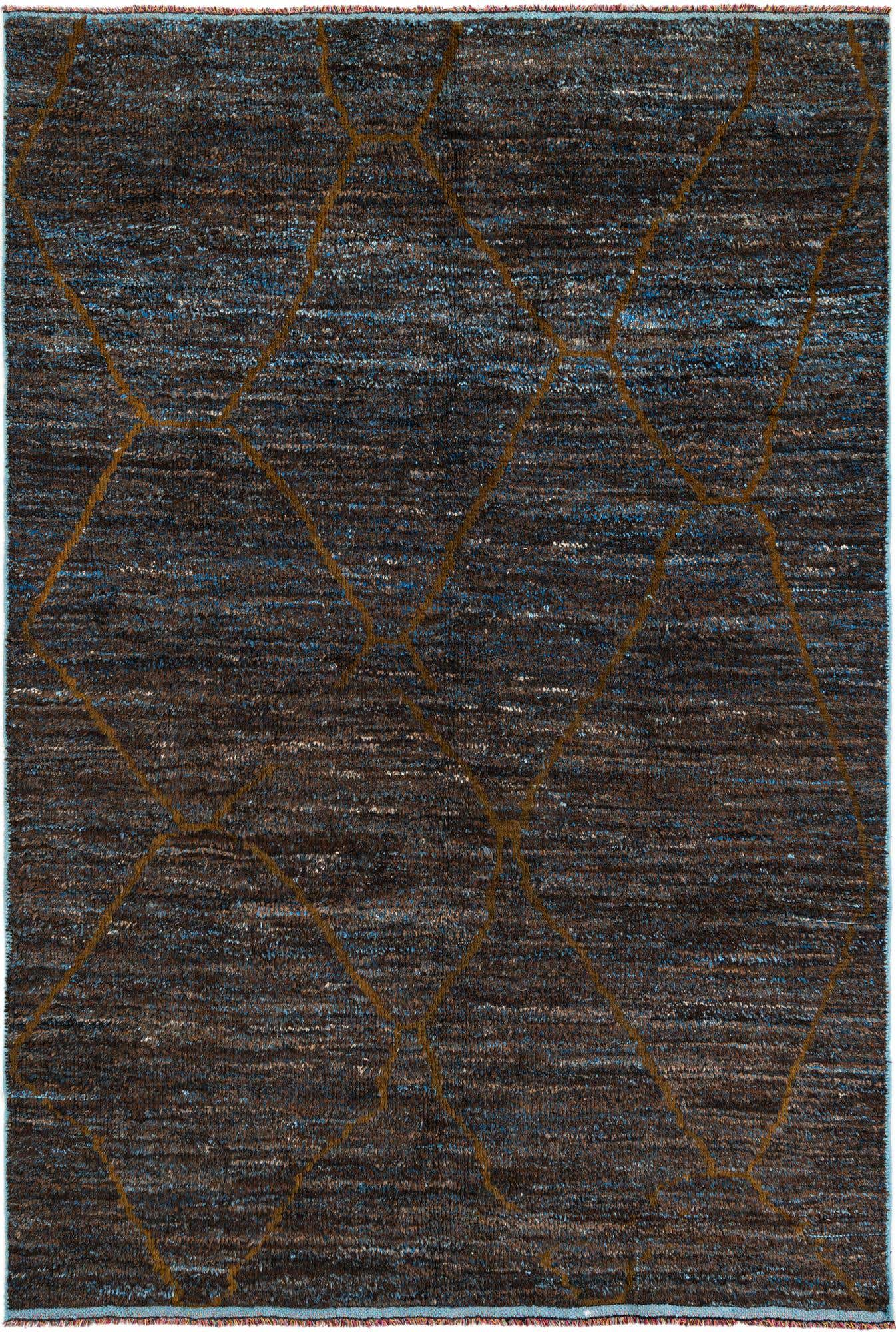 5' 10 x 8' 9 Hand Knotted Moroccan Wool Rug