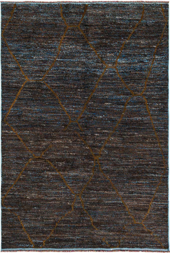 5' 10 x 8' 9 Hand Knotted Moroccan Wool Rug