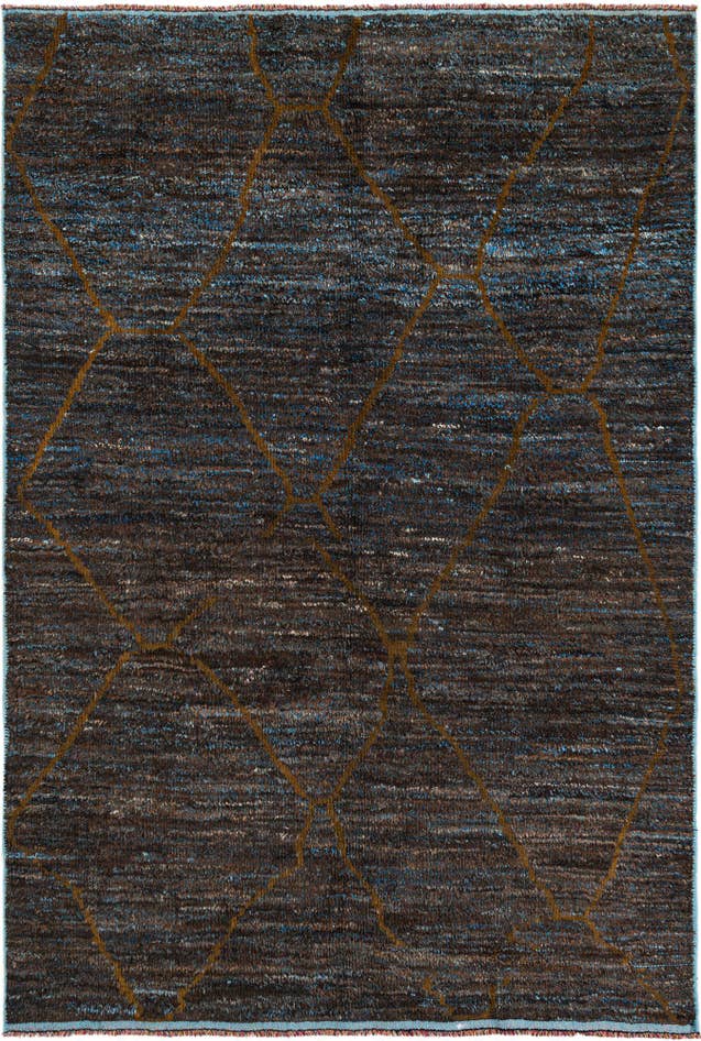 Detail image of 5' 10 x 8' 9 Hand Knotted Moroccan Wool Rug