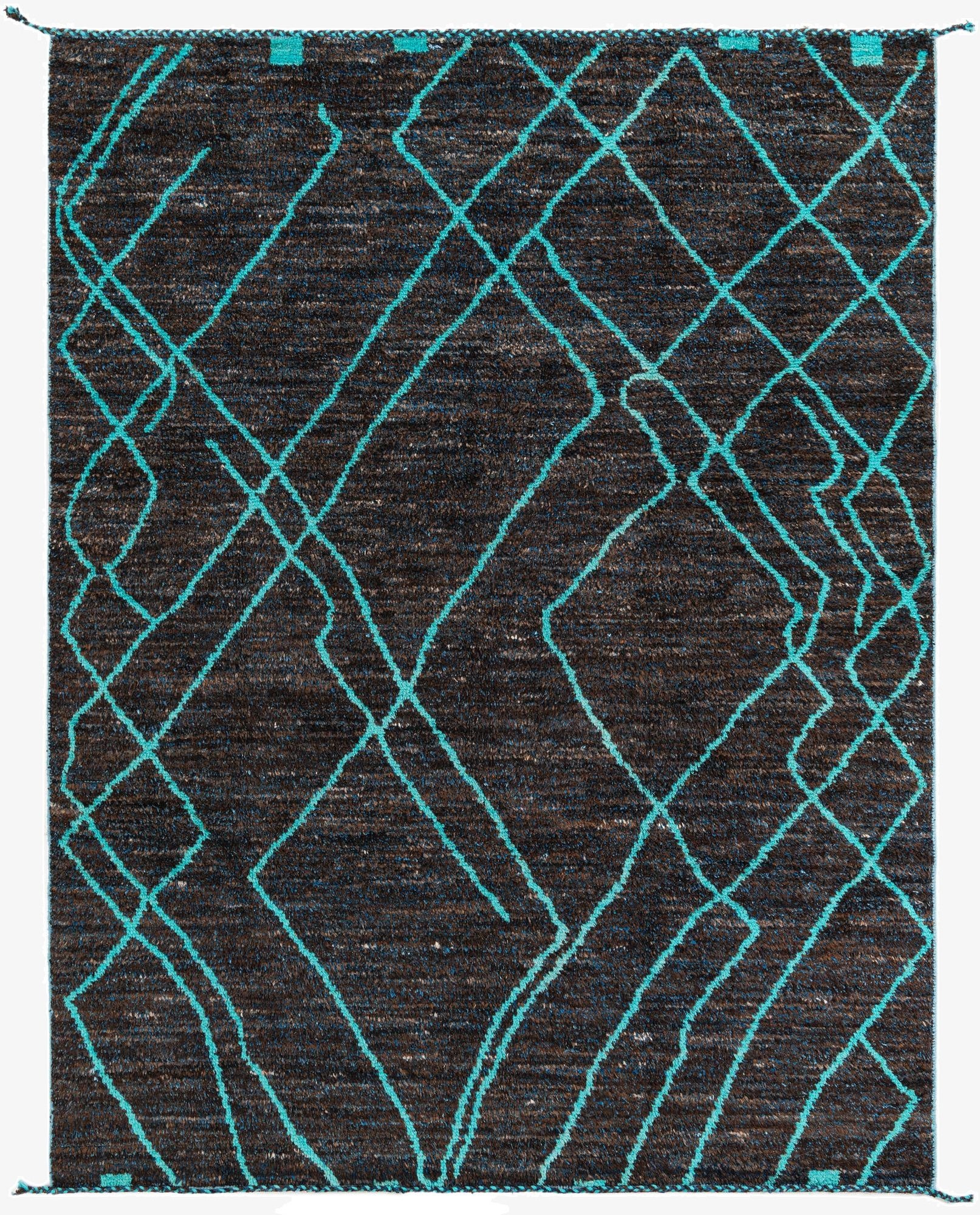 8' x 10' 1  Hand Knotted Moroccan Wool Rug