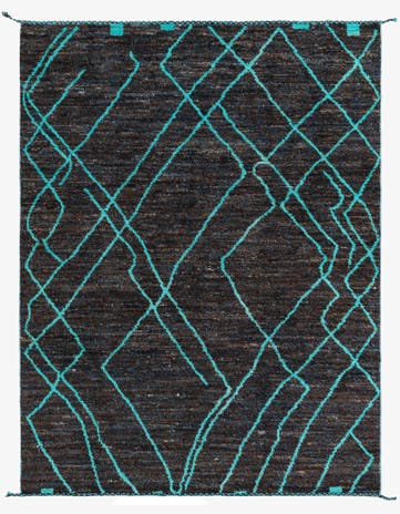 8' x 10' 1 Hand Knotted Moroccan Wool Rug