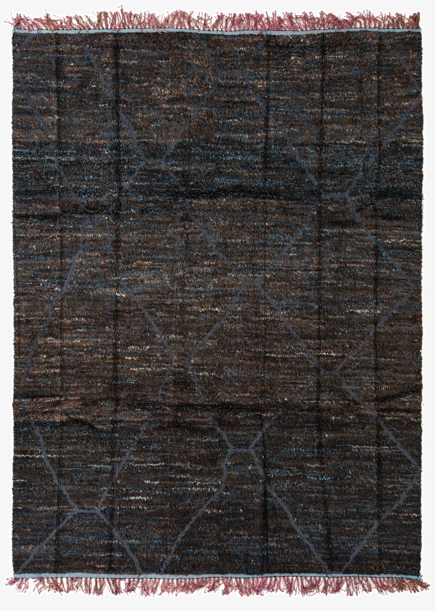 7' 7 x 10' 1  Hand Knotted Moroccan Wool Rug