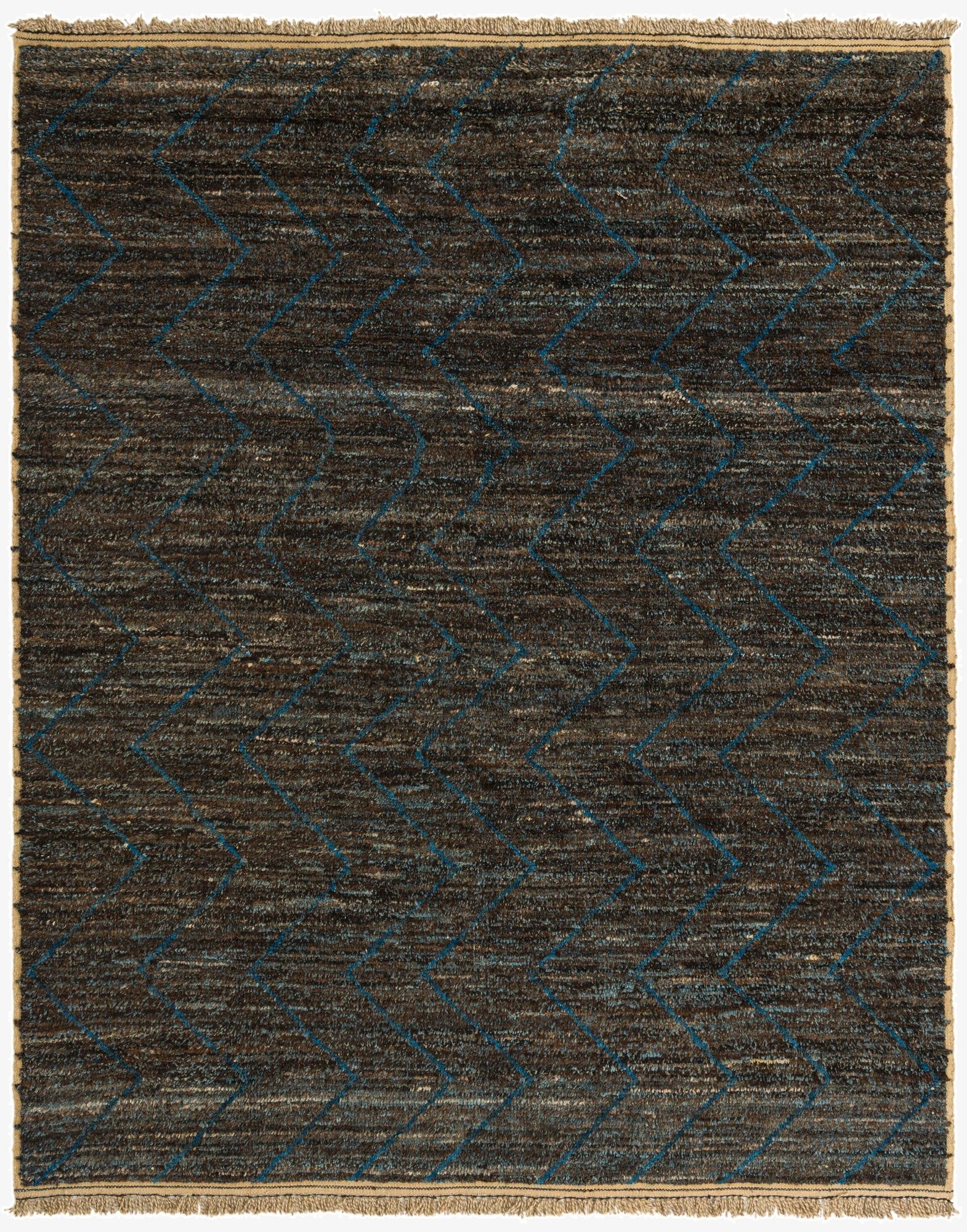 8' 5 x 10' 9  Hand Knotted Moroccan Wool Rug