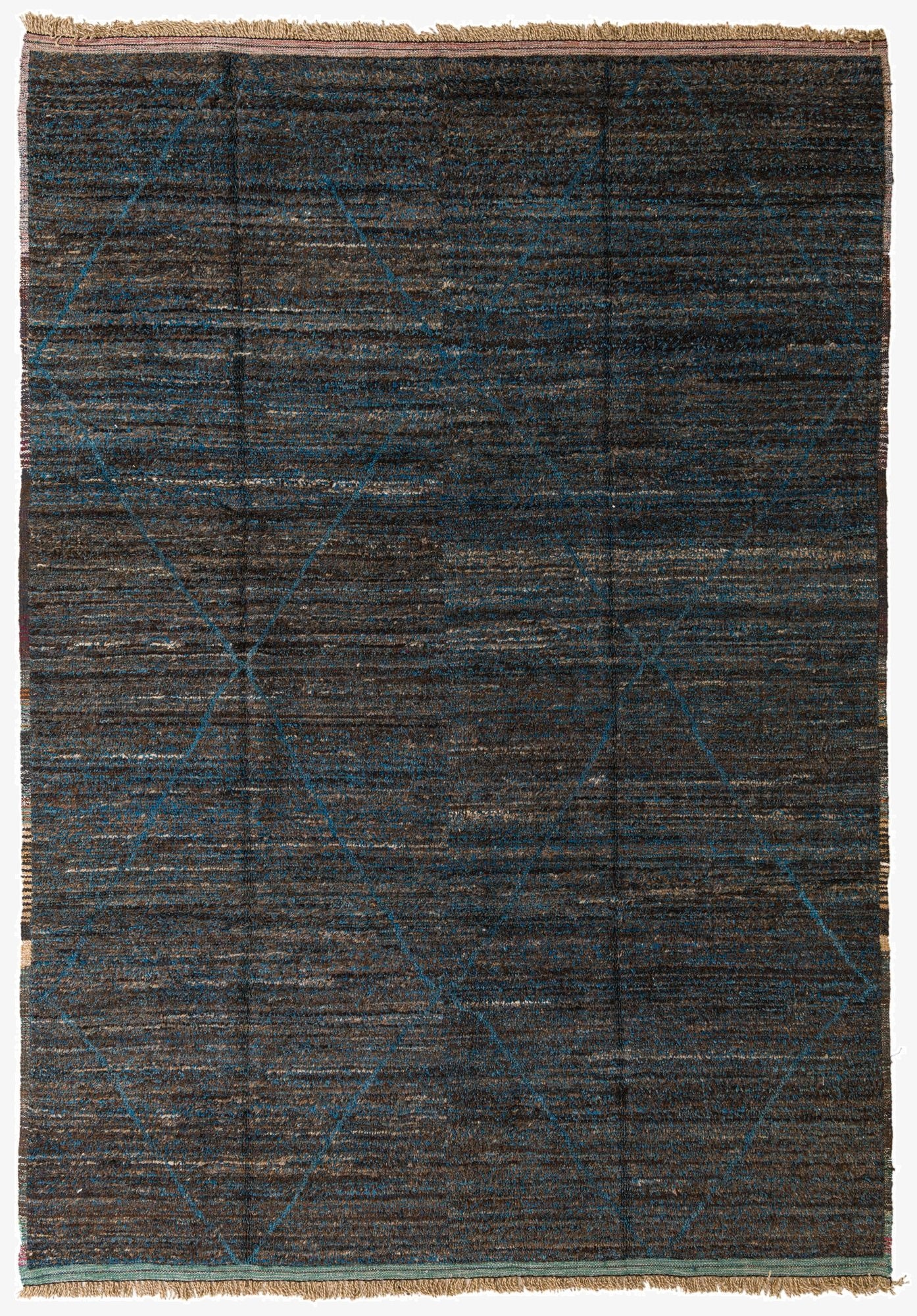 8' 10 x 12' 9  Hand Knotted Moroccan Wool Rug