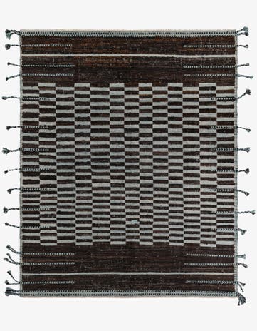 8' 1 x 10' 3 Hand Knotted Moroccan Wool Rug