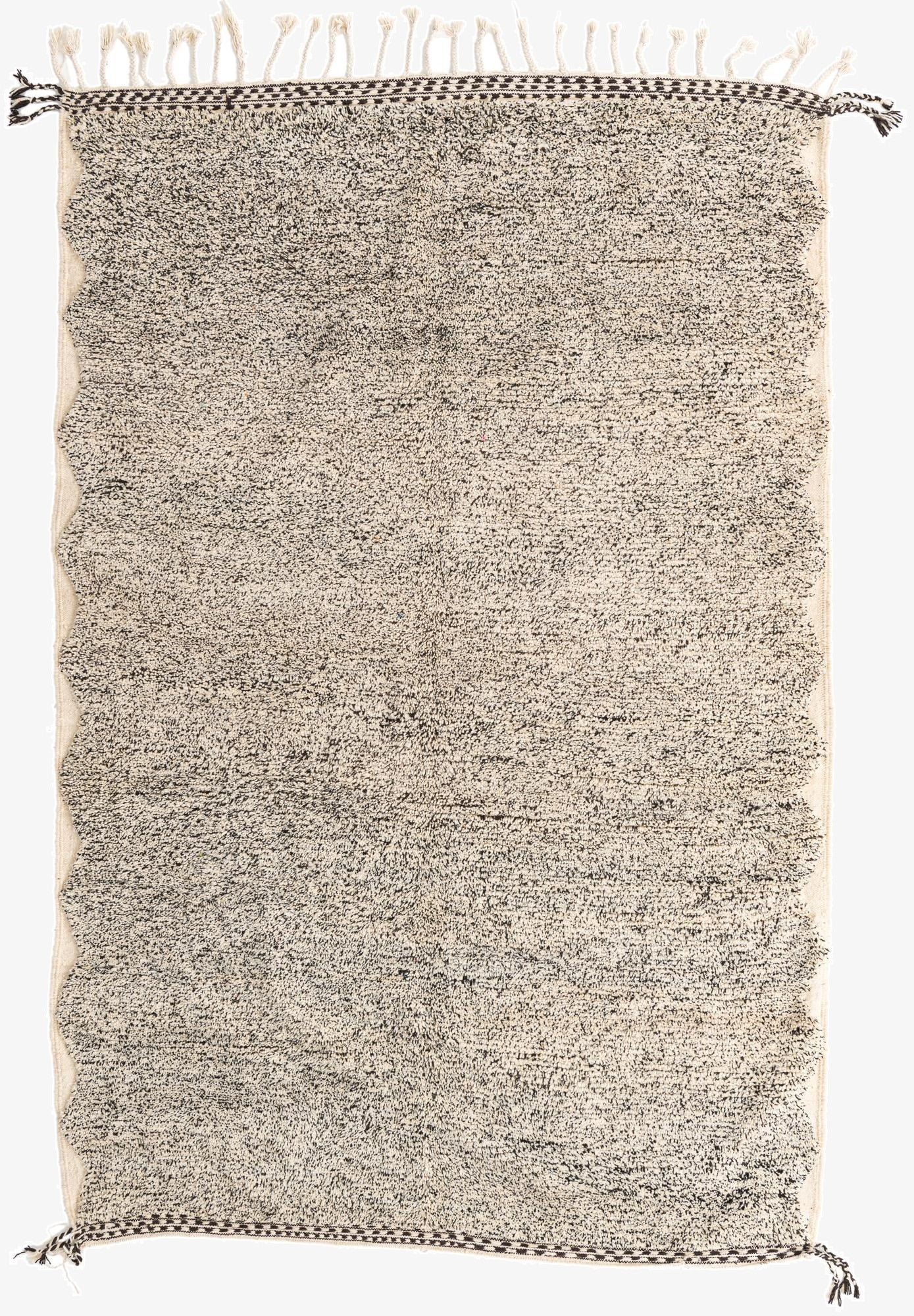 6' 7 x 10'  Hand Knotted Moroccan Wool Rug