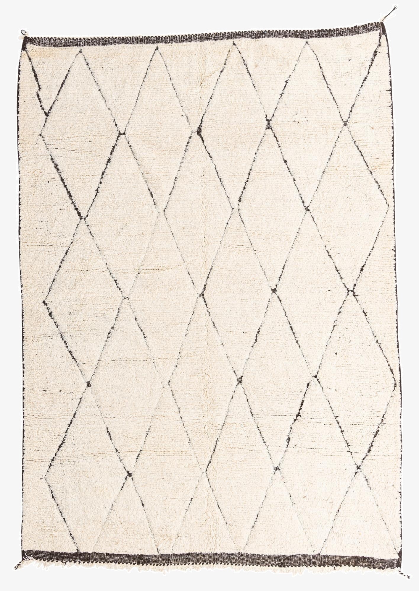 7' x 9' 9  Hand Knotted Moroccan Wool Rug