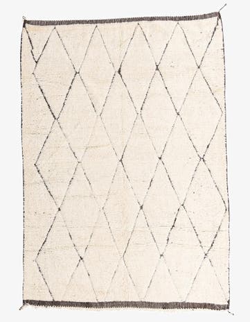 7' x 9' 9 Hand Knotted Moroccan Wool Rug