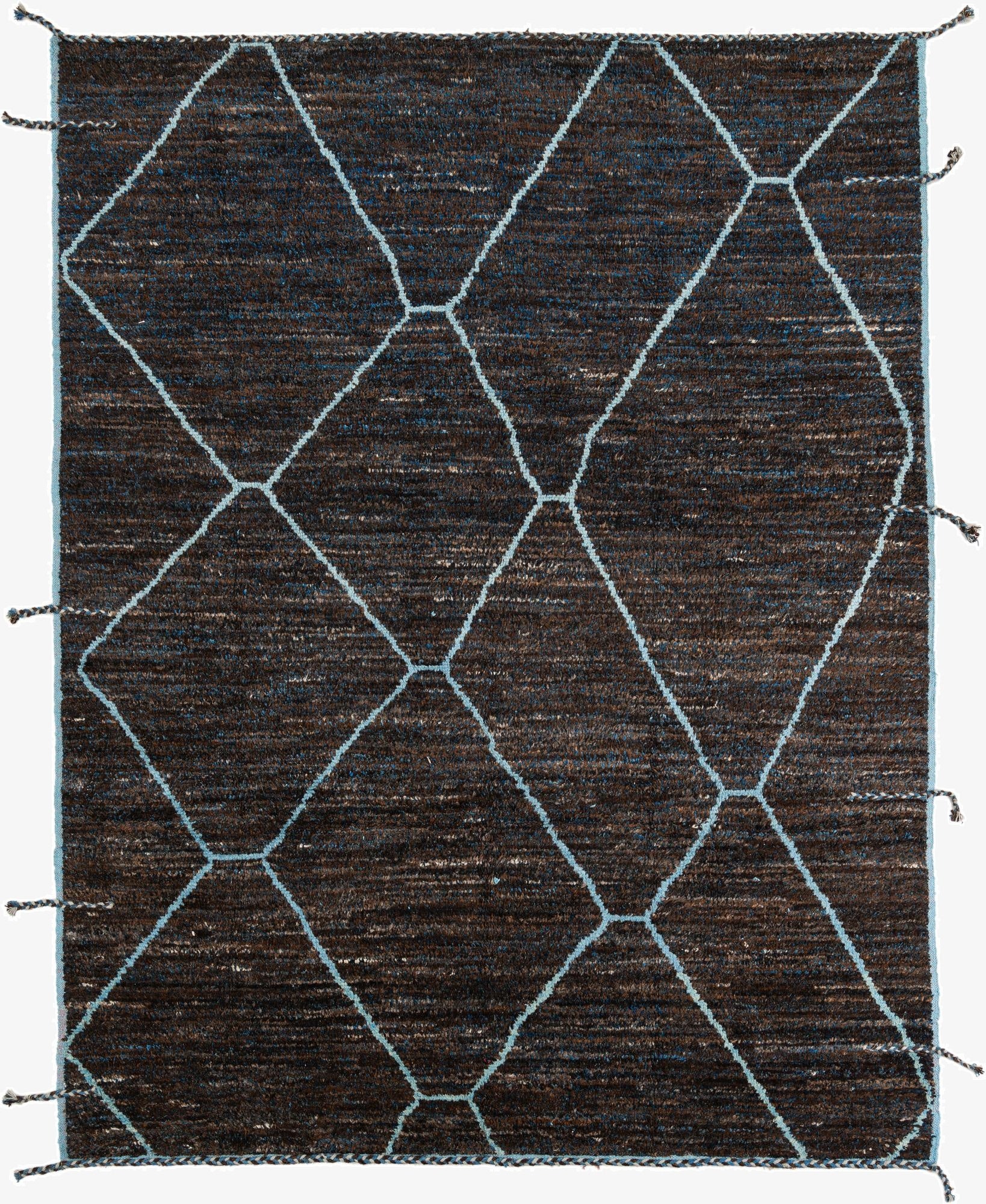 8' x 10' 2  Hand Knotted Moroccan Wool Rug