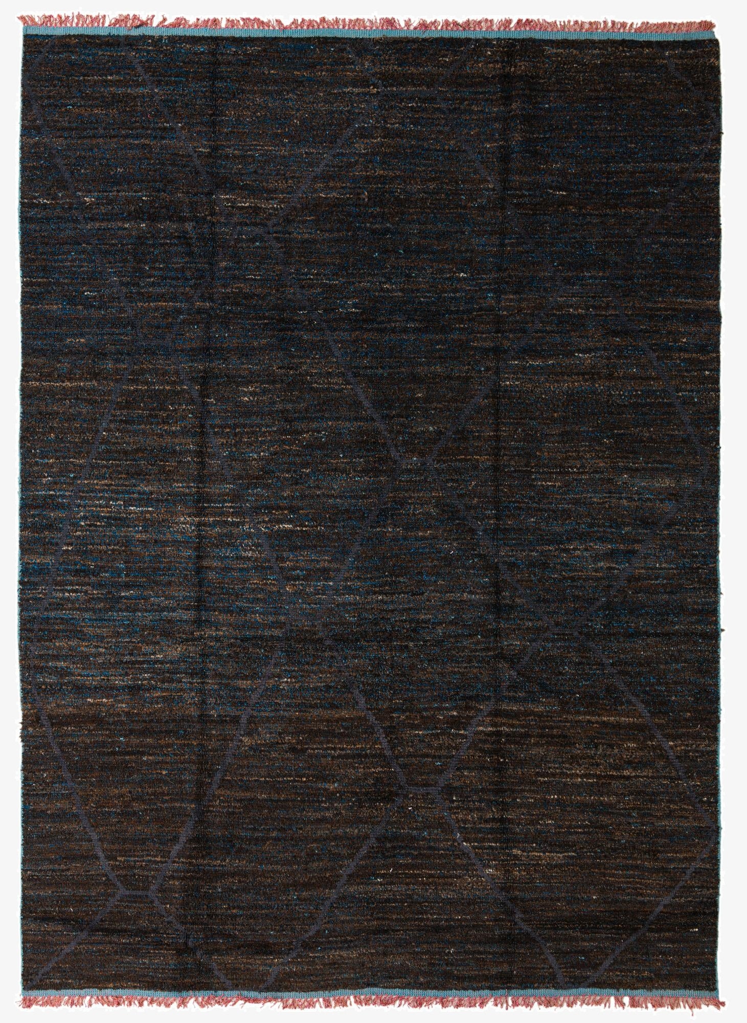 8' 10 x 12' 3  Hand Knotted Moroccan Wool Rug