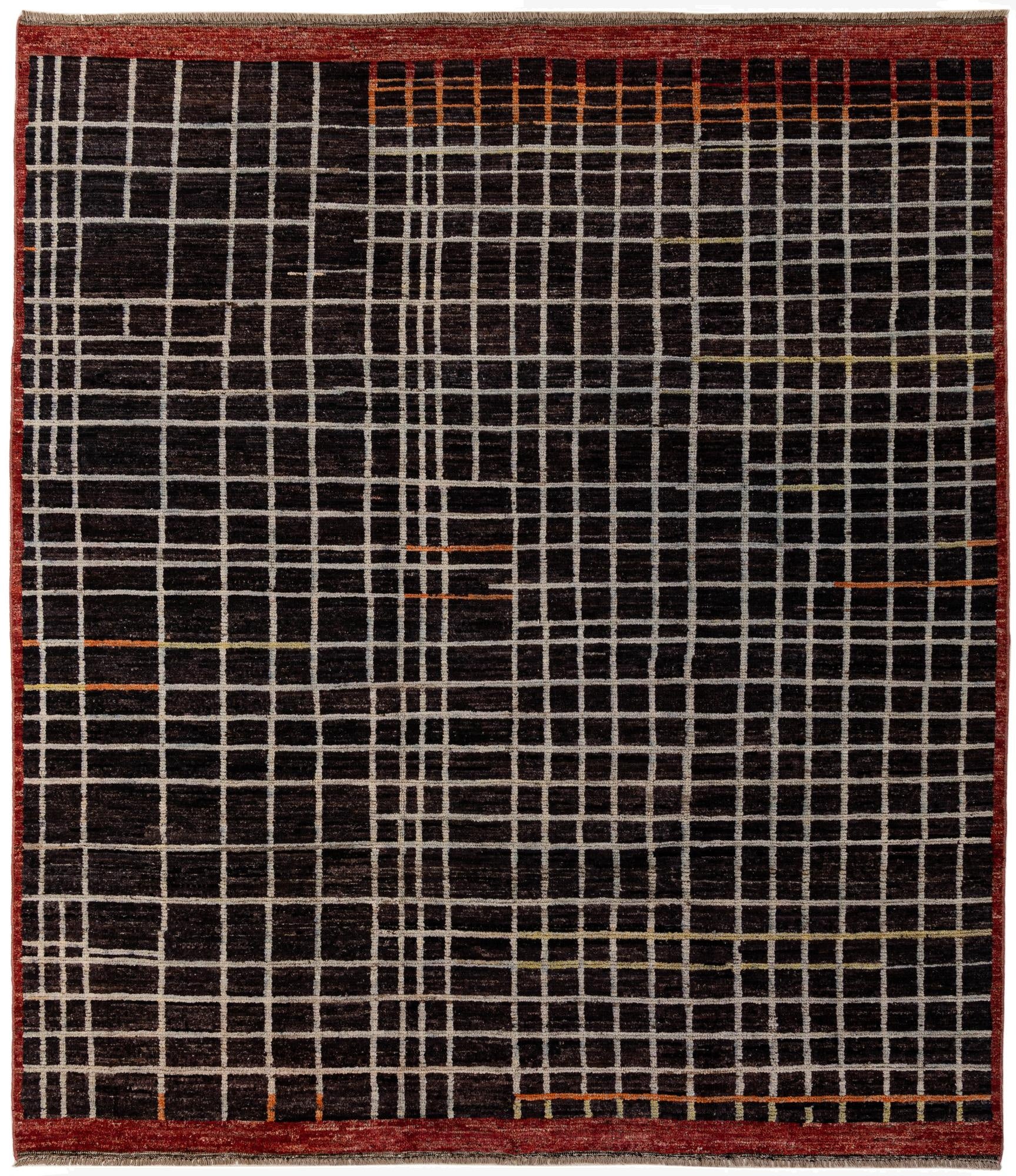 8' 1 x 9' 5  Hand Knotted Moroccan Wool Rug