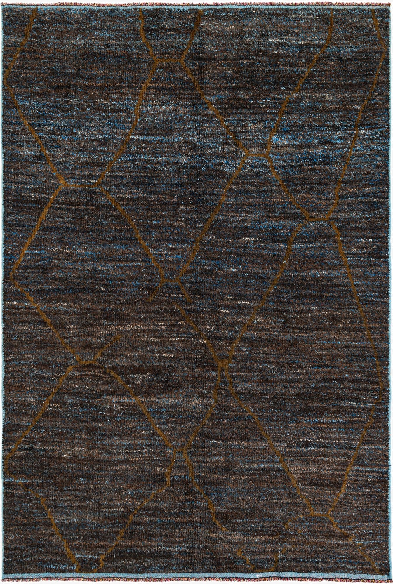 5' 10 x 8' 9  Hand Knotted Moroccan Wool Rug