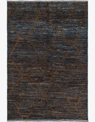 5' 10 x 8' 9 Hand Knotted Moroccan Wool Rug
