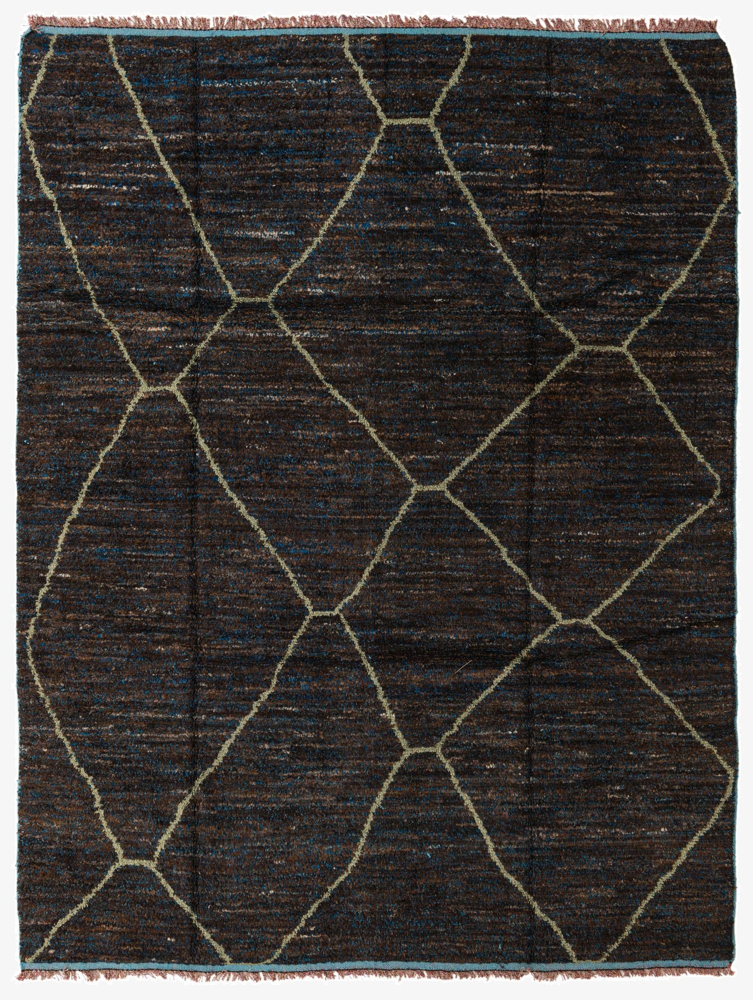 8' x 10' 4  Hand Knotted Moroccan Wool Rug