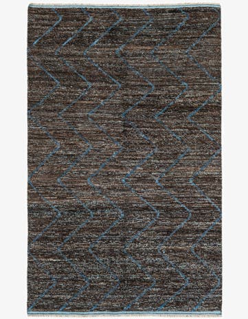 5' 1 x 8' 3 Hand Knotted Moroccan Wool Rug