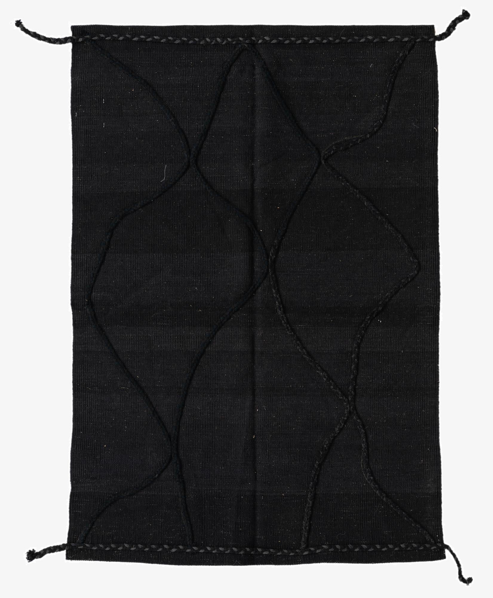 3' 5 x 5'  Hand Knotted Moroccan Wool Rug