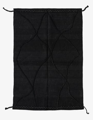 3' 5 x 5' Hand Knotted Moroccan Wool Rug