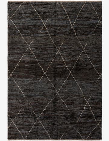 5' 2 x 7' 7 Hand Knotted Moroccan Wool Rug