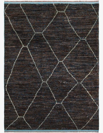 8' x 10' 9 Hand Knotted Moroccan Wool Rug