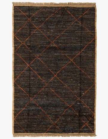 6' 2 x 9' 4 Hand Knotted Moroccan Wool Rug