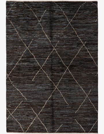 5' x 7' 4 Hand Knotted Moroccan Wool Rug
