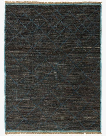 8' x 10' 7 Hand Knotted Moroccan Wool Rug
