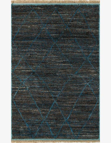 6' x 9' 4 Hand Knotted Moroccan Wool Rug