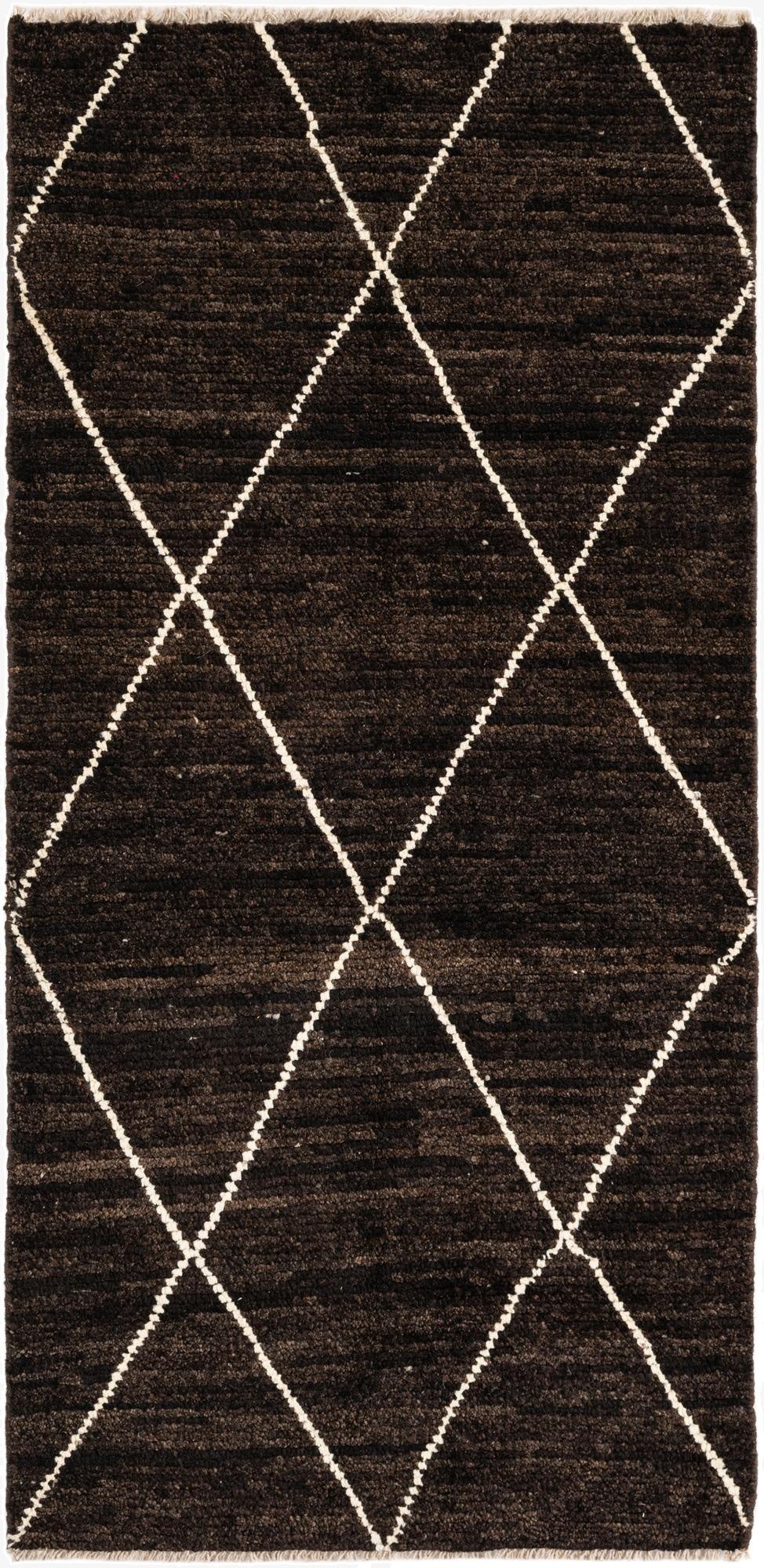 2' 9 x 5' 7  Hand Knotted Moroccan Wool Rug