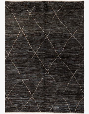 5' 3 x 7' 4 Hand Knotted Moroccan Wool Rug