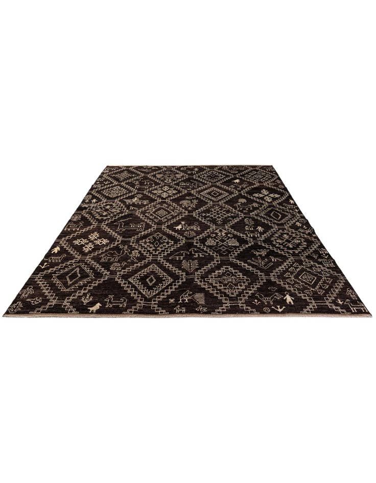 Detail image of 10' 2 x 14' 2 Hand Knotted Oushak Wool Rug