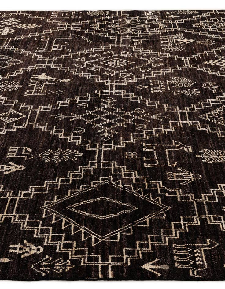 Detail image of 10' 2 x 14' 2  Hand Knotted Oushak Wool Rug