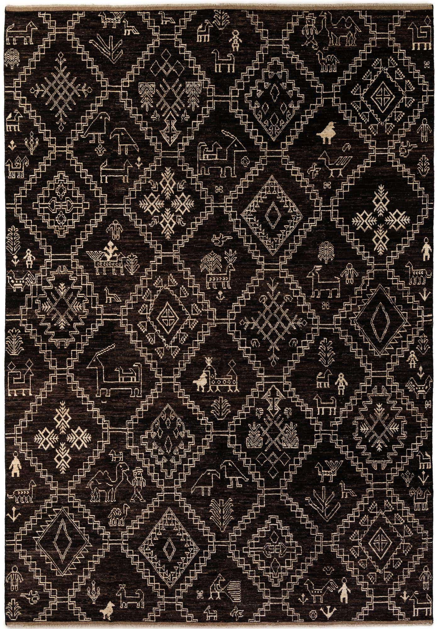 10' 2 x 14' 2 Hand Knotted Oushak Wool Rug