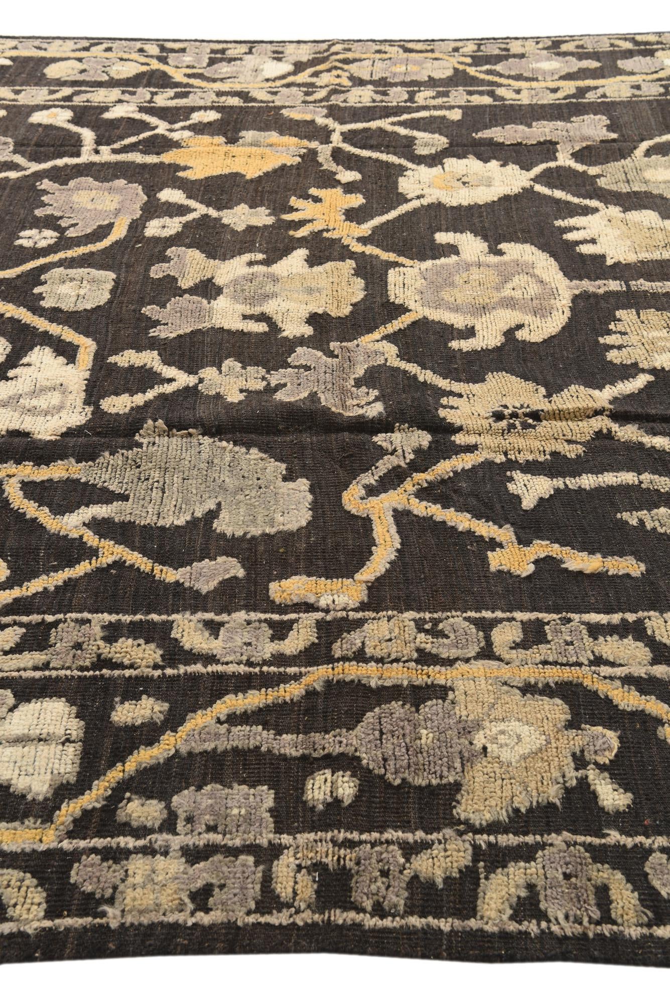 9' 2 x 12' 3 Hand Knotted Oushak Wool Rug