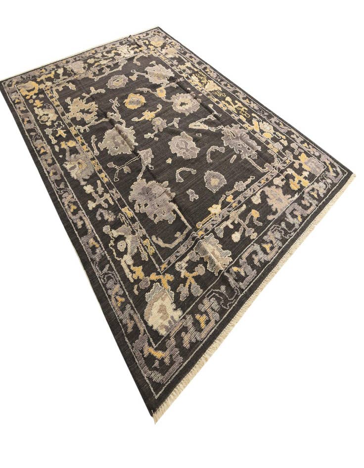 Detail image of 9' 1 x 12' 1  Hand Knotted Oushak Wool Rug