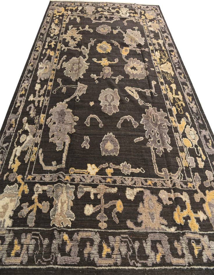 Detail image of 9' 1 x 12' 1  Hand Knotted Oushak Wool Rug