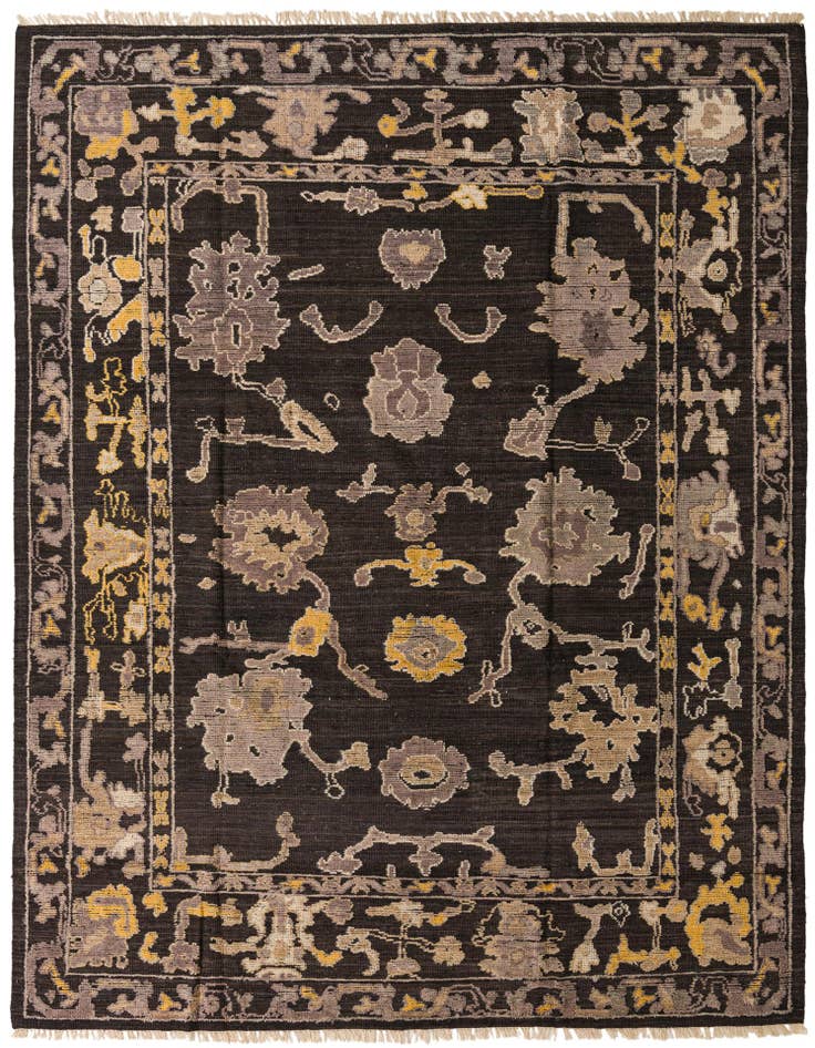 Detail image of 9' 1 x 12' 1 Hand Knotted Oushak Wool Rug