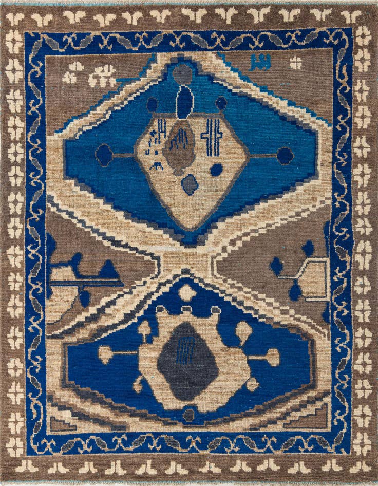 Detail image of 8' x 10' Hand Knotted Oushak Wool Rug