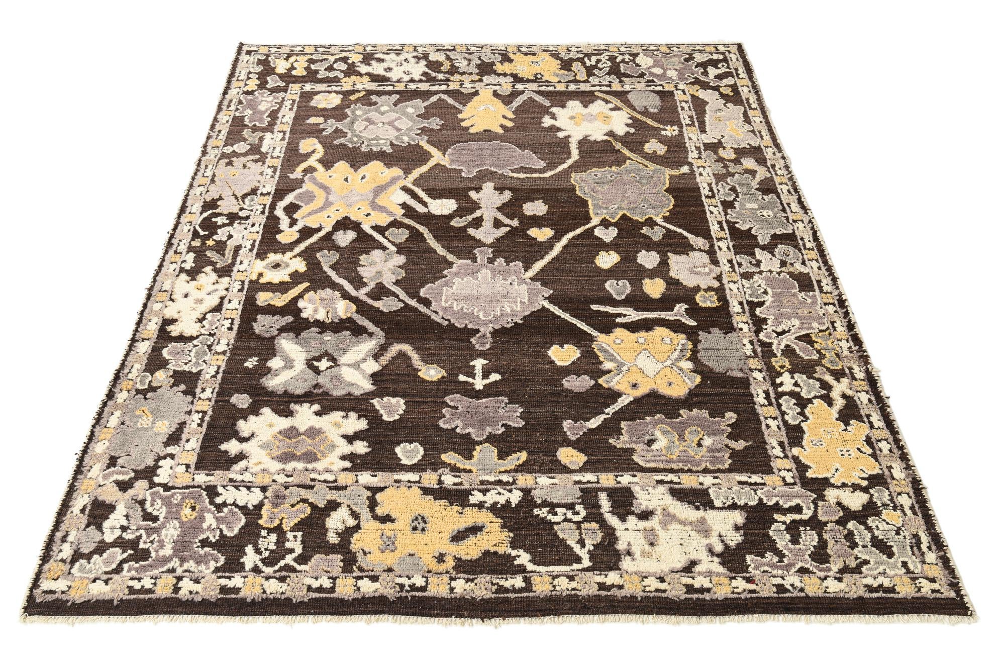 8' 5 x 10' 3 Hand Knotted Oushak Wool Rug