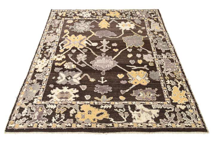 8' 5 x 10' 3 Hand Knotted Oushak Wool Rug