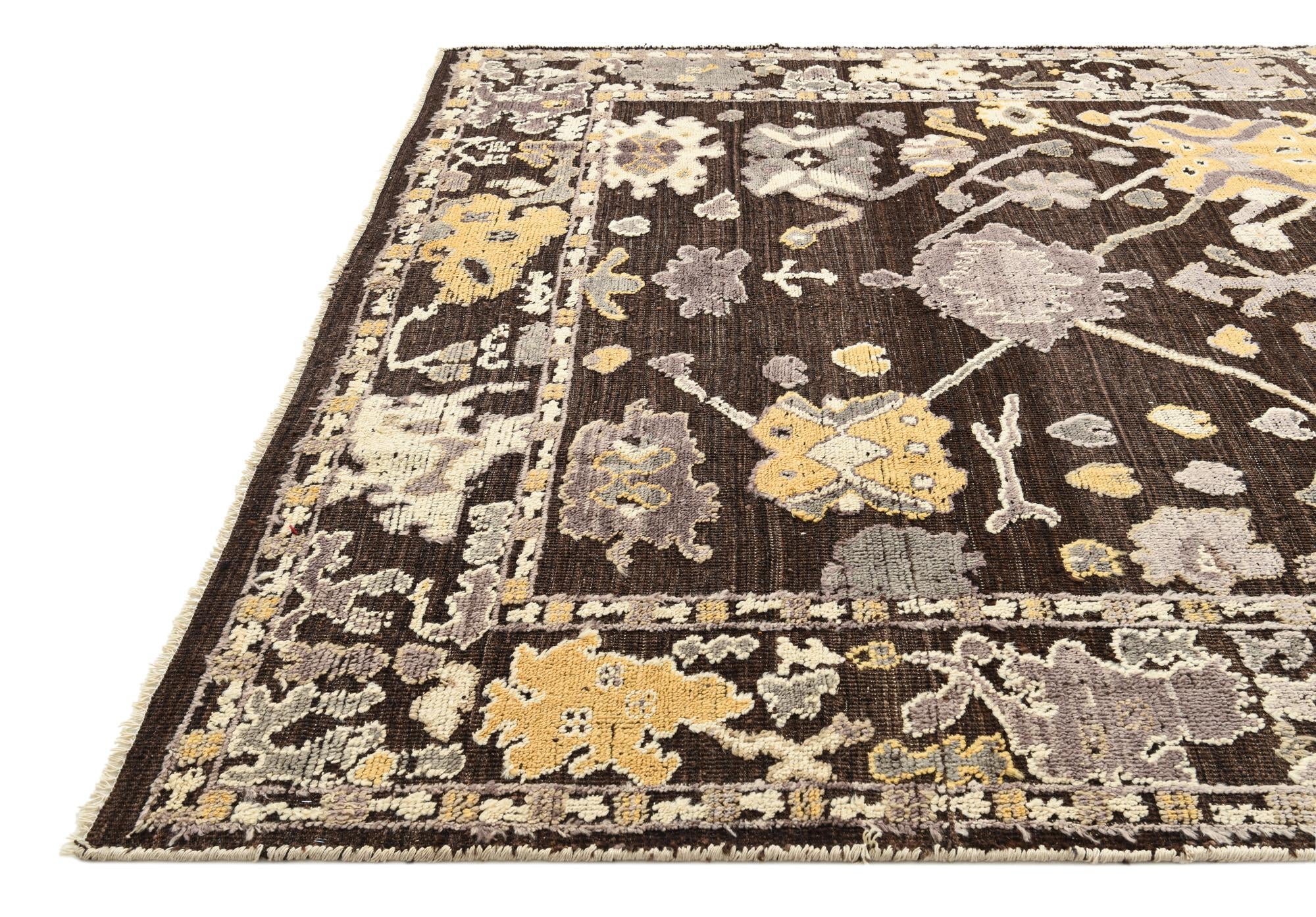 8' 5 x 10' 3 Hand Knotted Oushak Wool Rug