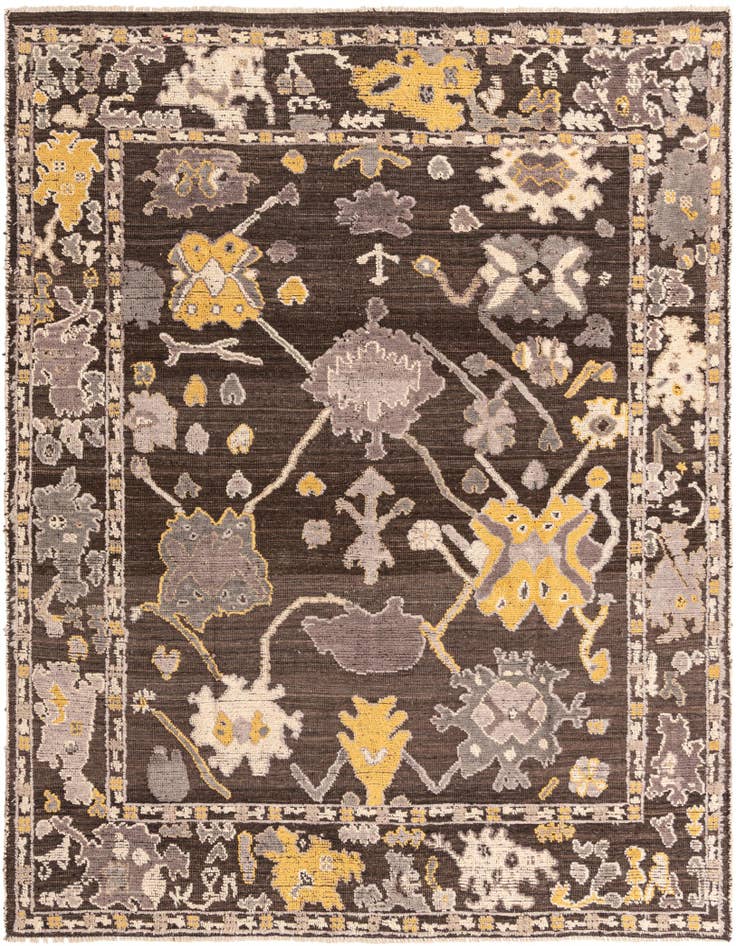 Detail image of 8' 5 x 10' 3 Hand Knotted Oushak Wool Rug