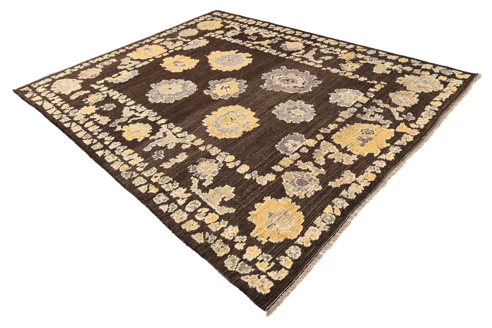 8' 4 x 10' 4 Hand Knotted Oushak Wool Rug