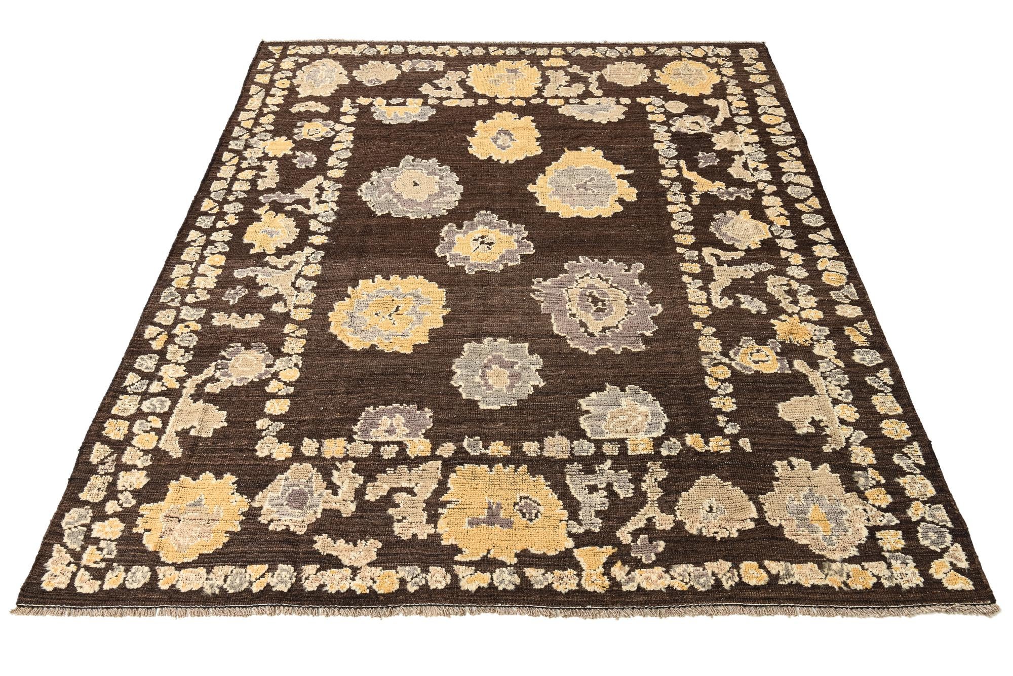 8' 4 x 10' 4 Hand Knotted Oushak Wool Rug