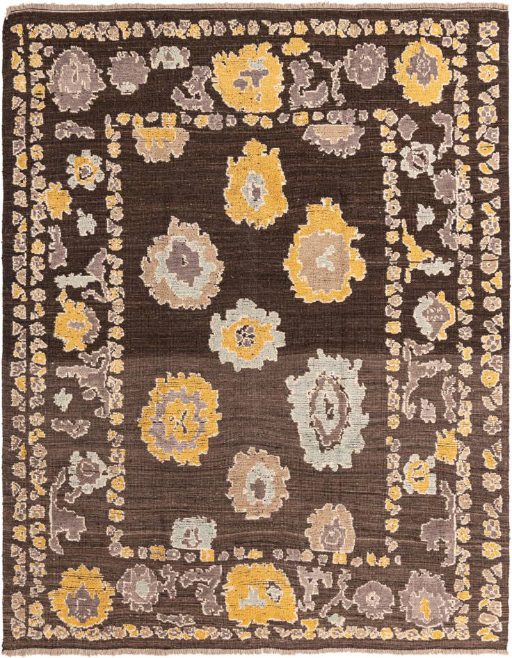 Detail image of 8' 2 x 10' 6 Hand Knotted Oushak Wool Rug
