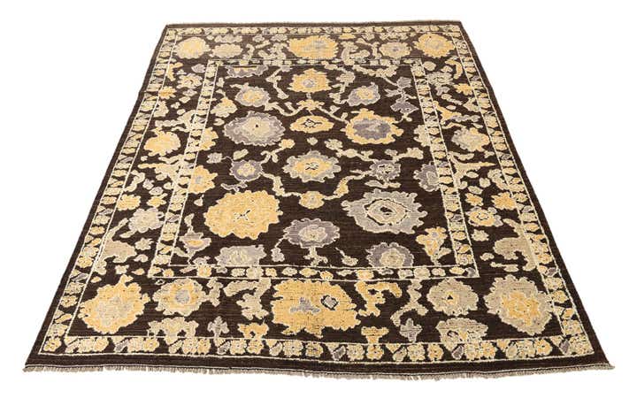 8' 5 x 10' 6 Hand Knotted Oushak Wool Rug