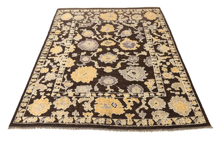 Detail image of 8' 5 x 10' 6 Hand Knotted Oushak Wool Rug