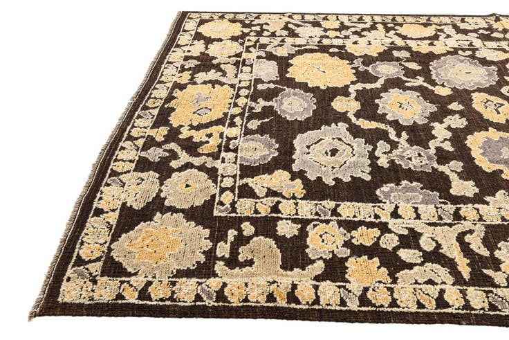 Detail image of 8' 5 x 10' 6 Hand Knotted Oushak Wool Rug