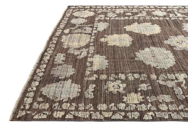 8' 8 x 12' 1 Hand Knotted Oushak Wool Rug
