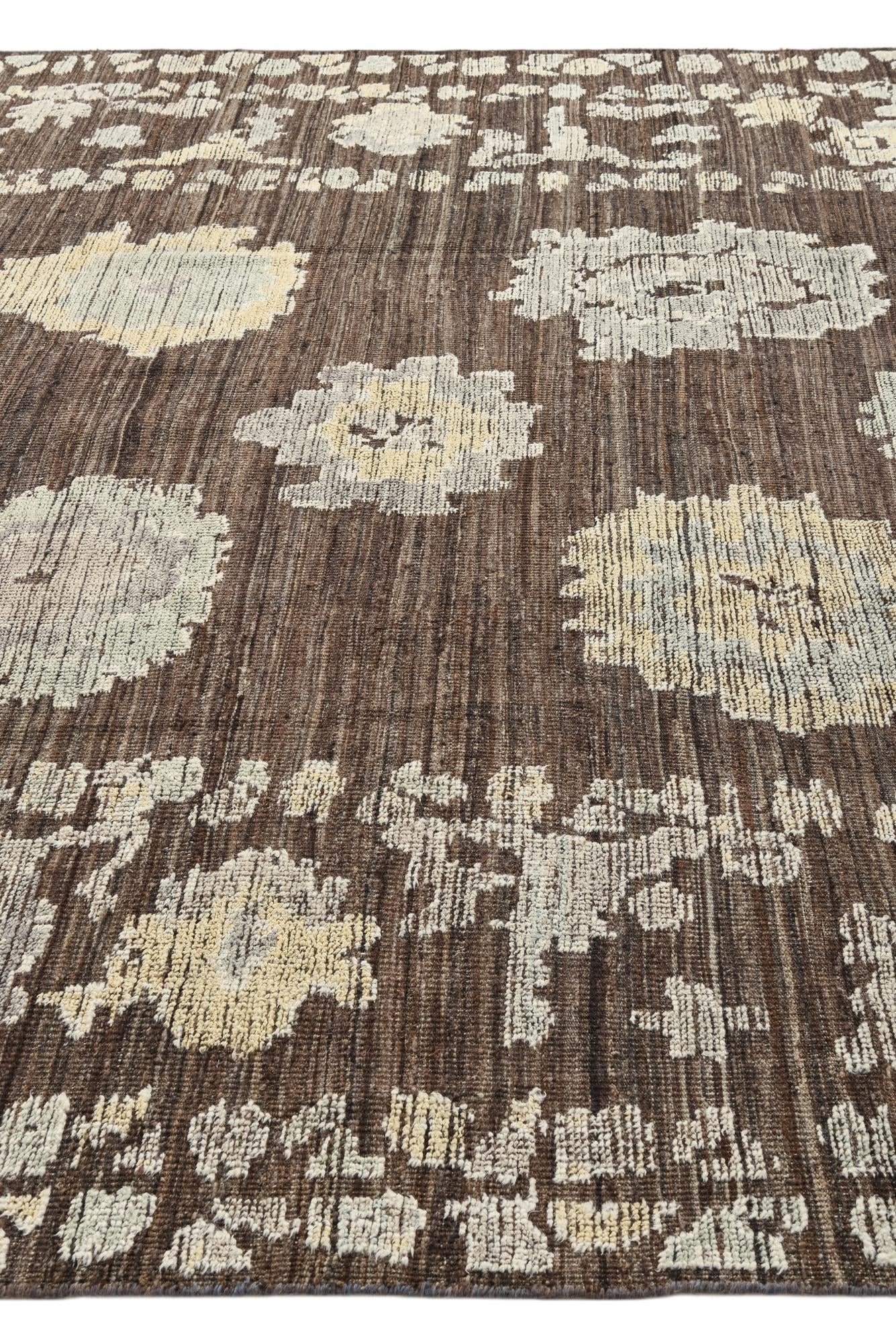 8' 8 x 12' 1 Hand Knotted Oushak Wool Rug